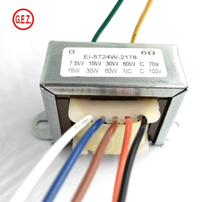 广尔中输入100v 70v 输出15w 30w 60w 6ohm音频变压器