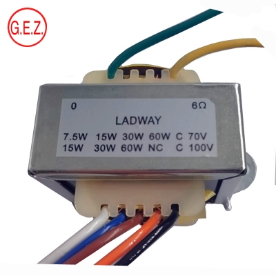 GEZ custom input 100v 70v output 40w 20w 10w 8ohm audio transformer