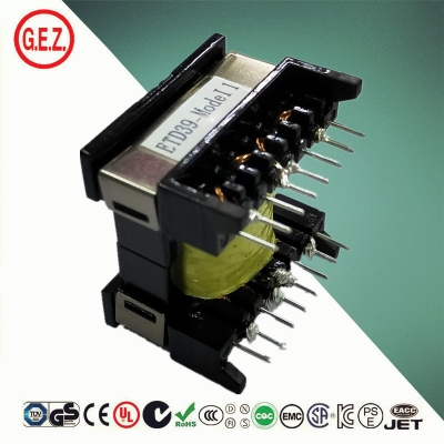 GEZ customized 32v 24v 18v 9v 1a 2a pin type ETD series high frequency transformer