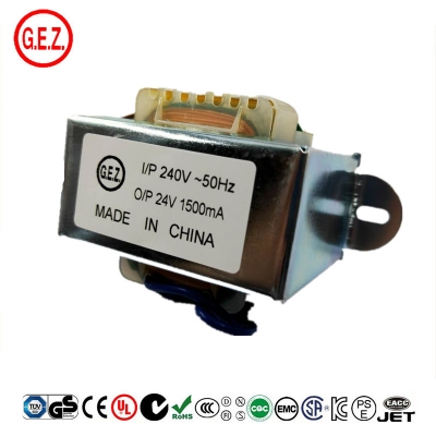 GEZ EI48 EI57 EI66 EI76 ac 120v ac 12v 1a step down low frequency transformer