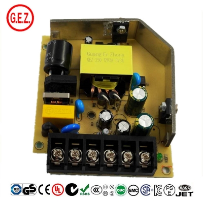 GEZ ac 100v to 240v dc 12v 15v 18v 0.8a 1.5a 2.2a open frame power supply